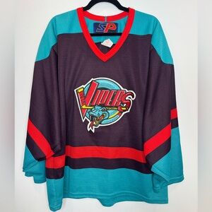 Vintage 90's Detroit Vipers Hockey Jersey with Logo size medium made in Canada